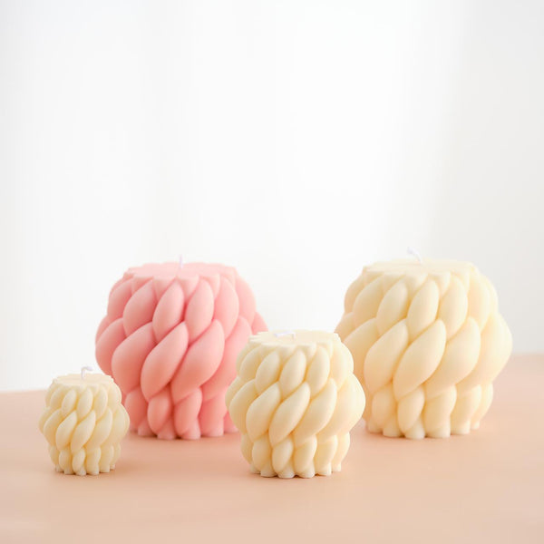 Braid set of 3 candles