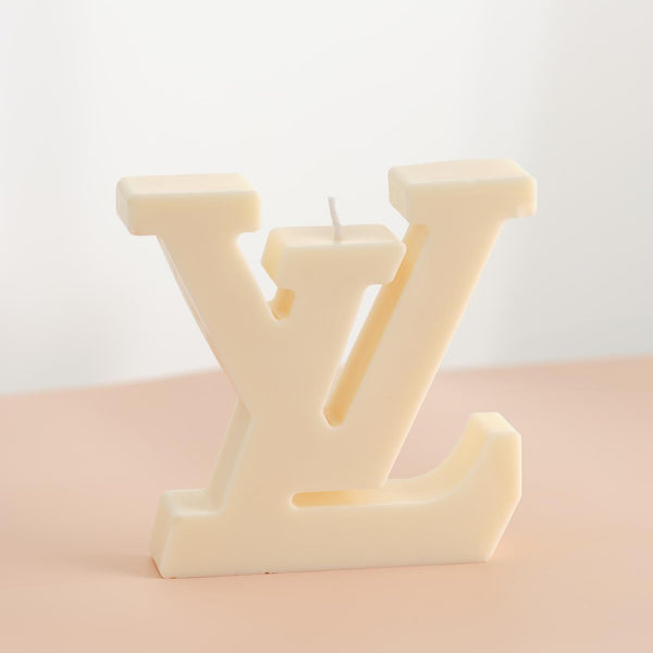 LV monogram candle