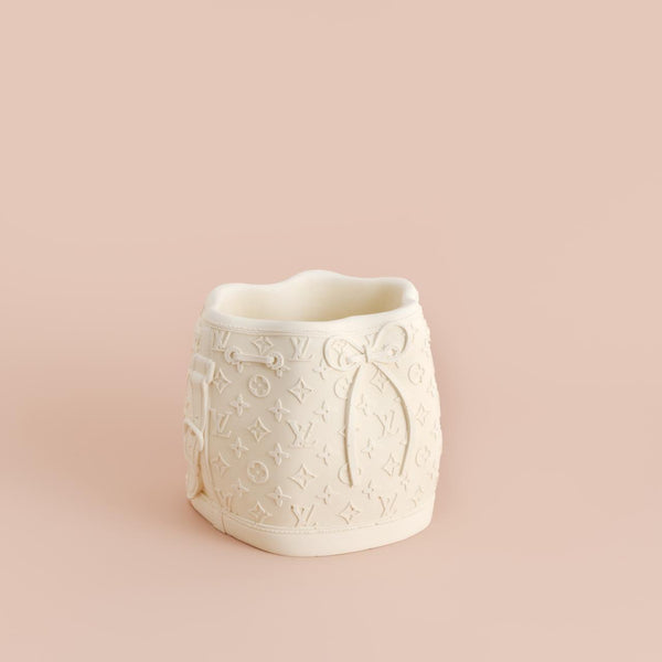 LV bucket concrete vase